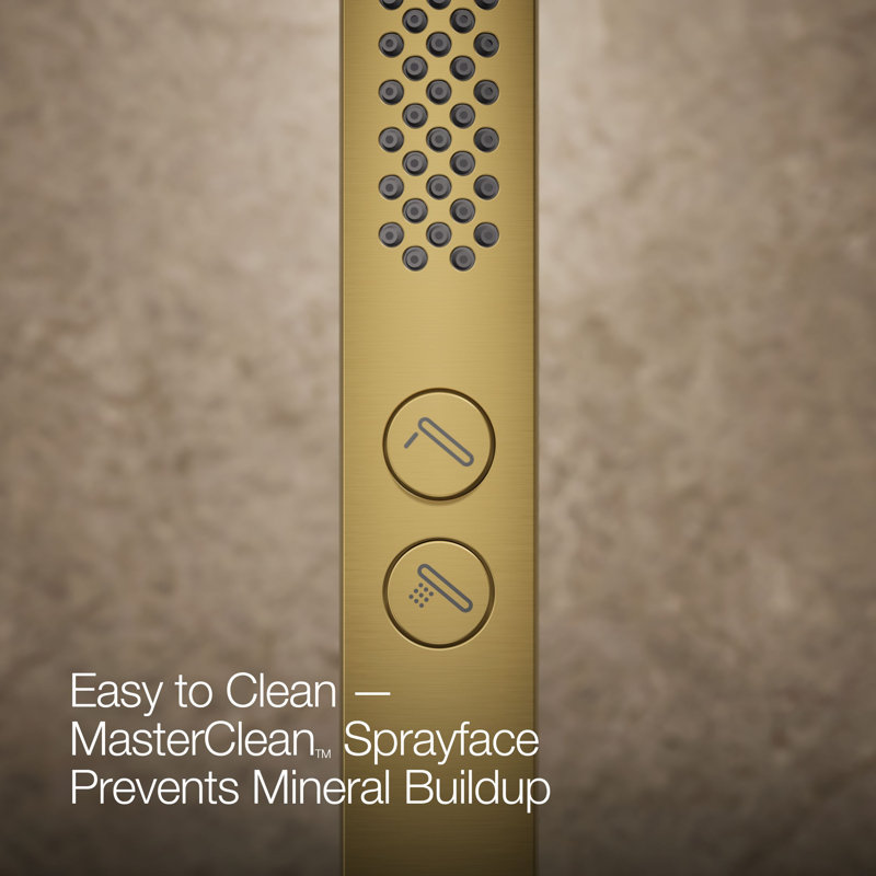 Honesty Rite-Temp Showering Kit 2.5 GPM, Brushed Brass
