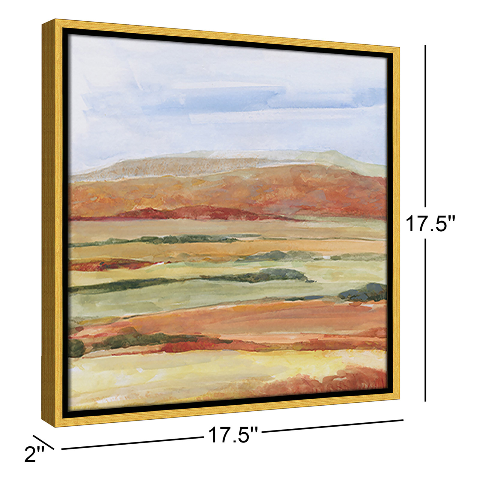 Sedona Magic Print by Sally Swatland, 17.5" H x 17.5" W x 2" D, Gold