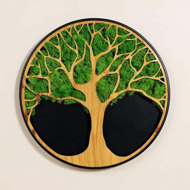 Art mural en métal Life Tree Moss