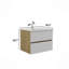 Meuble-lavabo mural avec lavabo intégré en céramique avec trop-plein, grand meuble-lavabo flottant de rangement pour salle de bain moderne, pré-assemblé-115688499-115688497