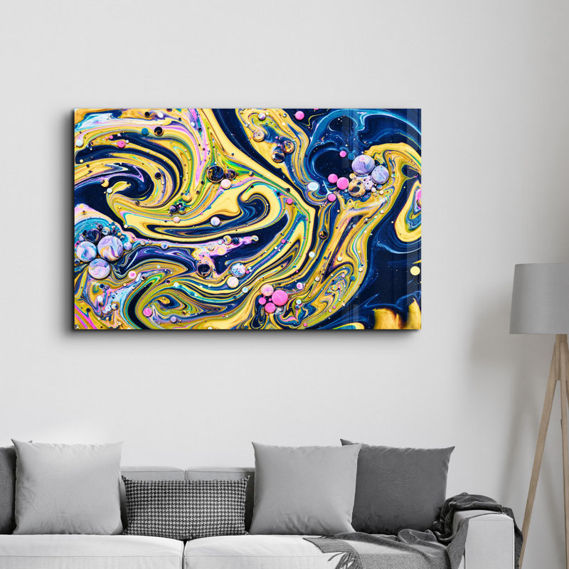 Elegant Tempered Glass Wall Art Painting, 13.8 x 21.7 inches | 100% Tempered Glass, Thickness: 0.16 inches | UV Printed for Vibrant Colors | Perfect for Home Decor, Living Room, & Office Spaces
