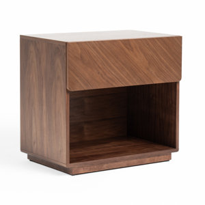 Aukai Solid + Manufactured Wood Nightstand