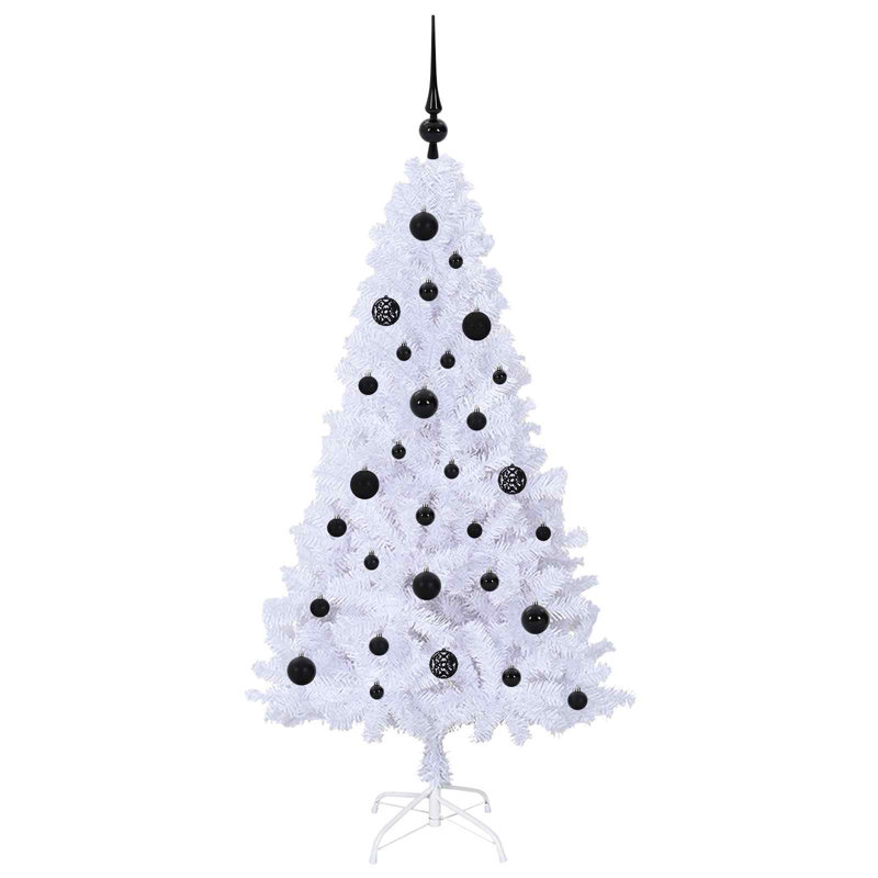Lighted Artificial Christmas Tree, 150cm H, Black