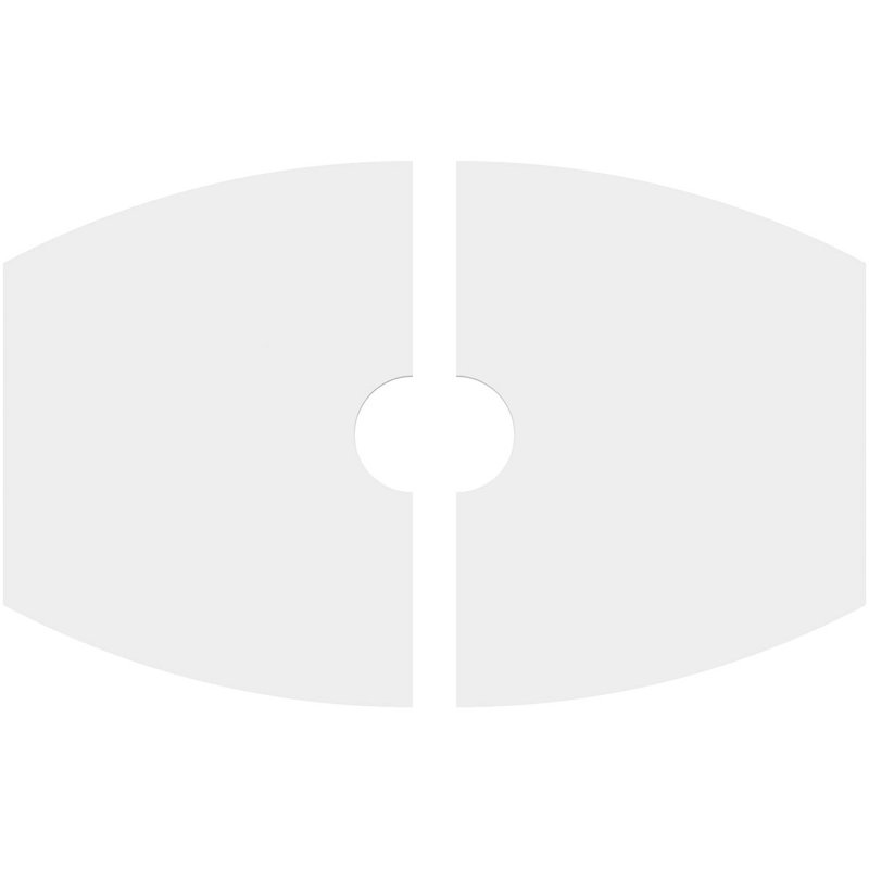 Médaillon de plafond contemporain en PVC de qualité architecturale Kailey, H 9,375 po x l 14 po x P 1 po