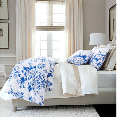 Egyptian-Quality Cotton Sateen Floral Duvet Cover