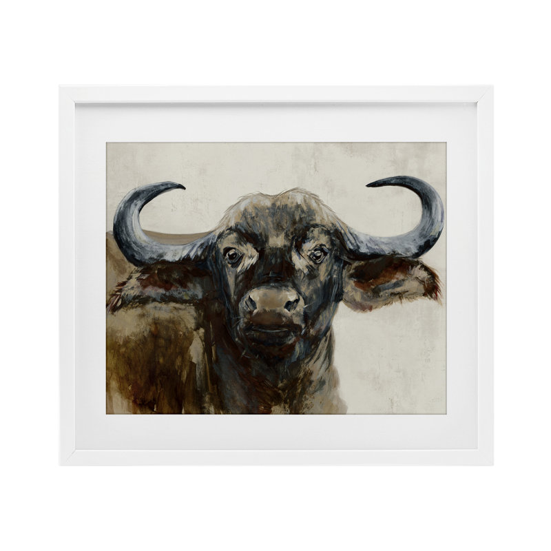 Highland Spirit Portrait, reproduction encadrée sous verre, conception de Jacob Q, H 17 po x l 21 po, Cadre blanc côtier
