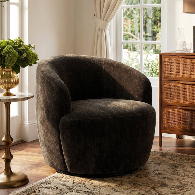 Fauteuil d'appoint 28,5 po, Brun