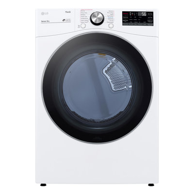 LG 7.4 cu. ft. Ultra Large Capacity Smart Wi-Fi Enabled Front Load Electric Dryer with Turbosteam and Built-In Intelligence
