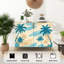 Buffet buffet avec rangement Palmier tropical avec 2 portes pour le salon et la cuisine