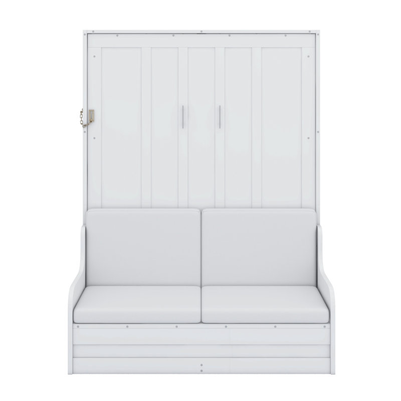 Lit escamotable mural Murphy avec coussin, Blanc