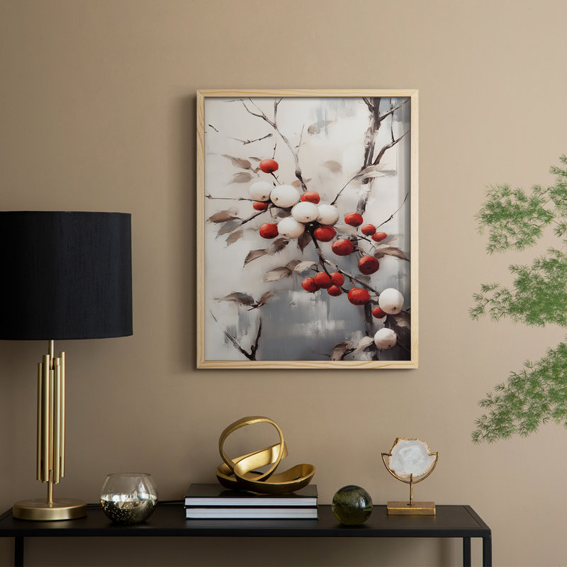 Art des Fêtes de Noël - série 2 - CXCIV, reproduction encadrée - bois massif, Naturel, H 30 po x l 24 po