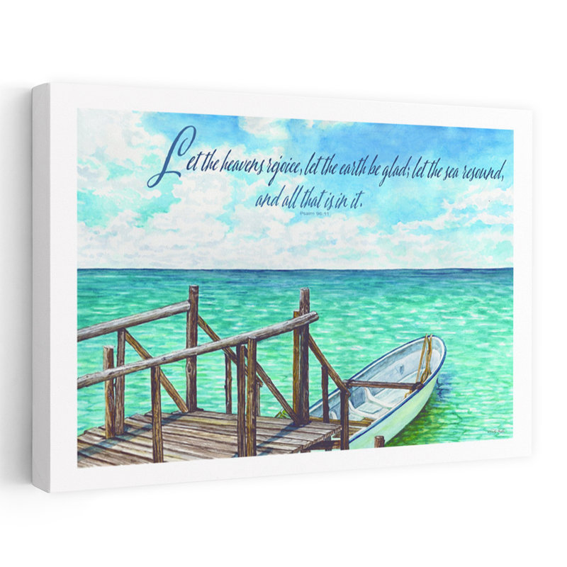 Art contemporain, art mural côtier abstrait tranquille, H 24 po x l 36 po