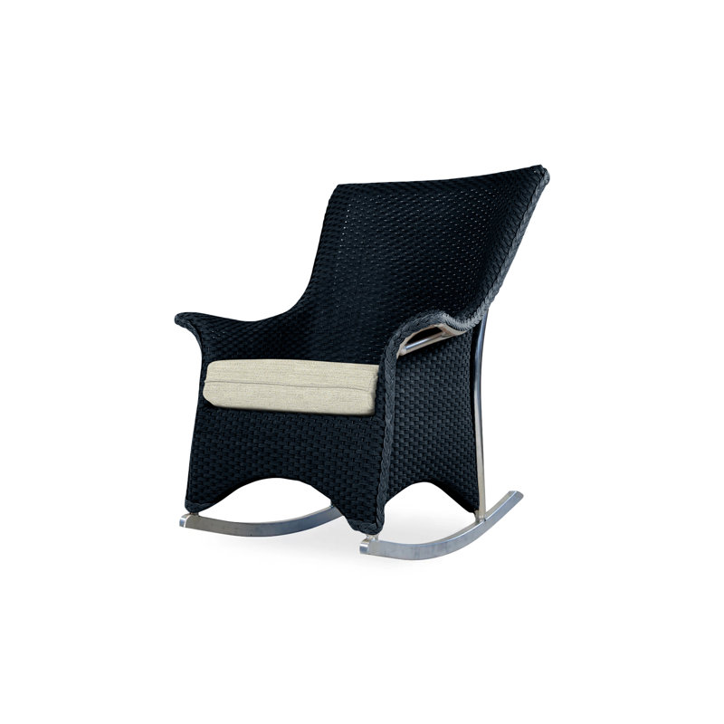 Mandalay Outdoor Rocker Chair, Amber Waves, White