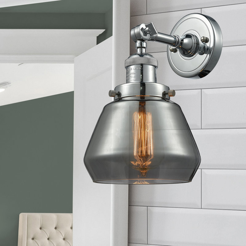 Chill Dimmable Vanity Light, 6 Watt Vinage LED Bulb, Plated Smoked, Polished Nickel
