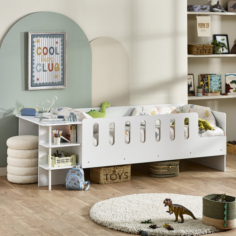 Wifrith Single (3') Standard Bed Frame with Desk Included