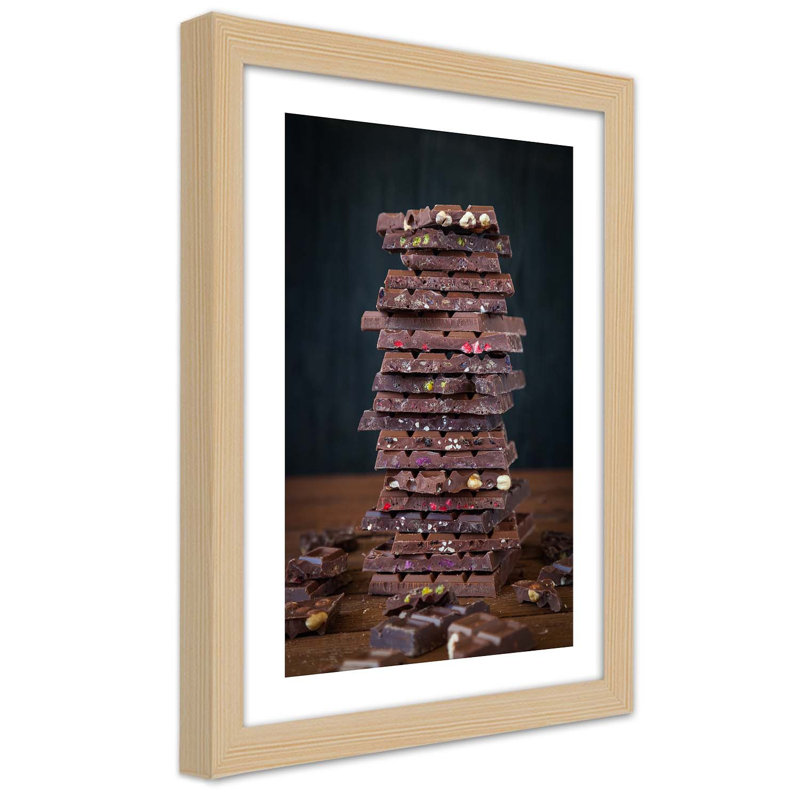 Chocolates - Single Picture Frame Print, 100cm H x 70cm W, Natural Framed Paper