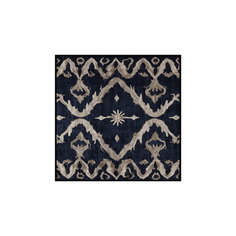 Silky Soft Plush Gray Area Rug, Square 3'