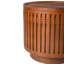 Table d'appoint ronde en bois 18,9 po, table de bout en treillis cylindrique, table basse avec effet de bois massif en grille, table d'appoint Boho avec rangement caché, pour le salon, la chambre à coucher, noyer