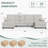 3-Piece Upholstered Sectional for Living Room-819564589