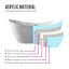 Acrylic 71" x 29" Freestanding Soaking Bathtub