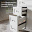Meuble-lavabo simple 36 po avec plateau en céramique, tiroirs et armoire-1107276517-1102664917