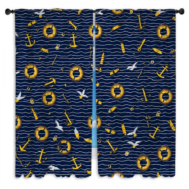 Rideaux obscurcissant et obscurcissant Nautical, 40 po x 52 po - 2 panneaux, Sheer