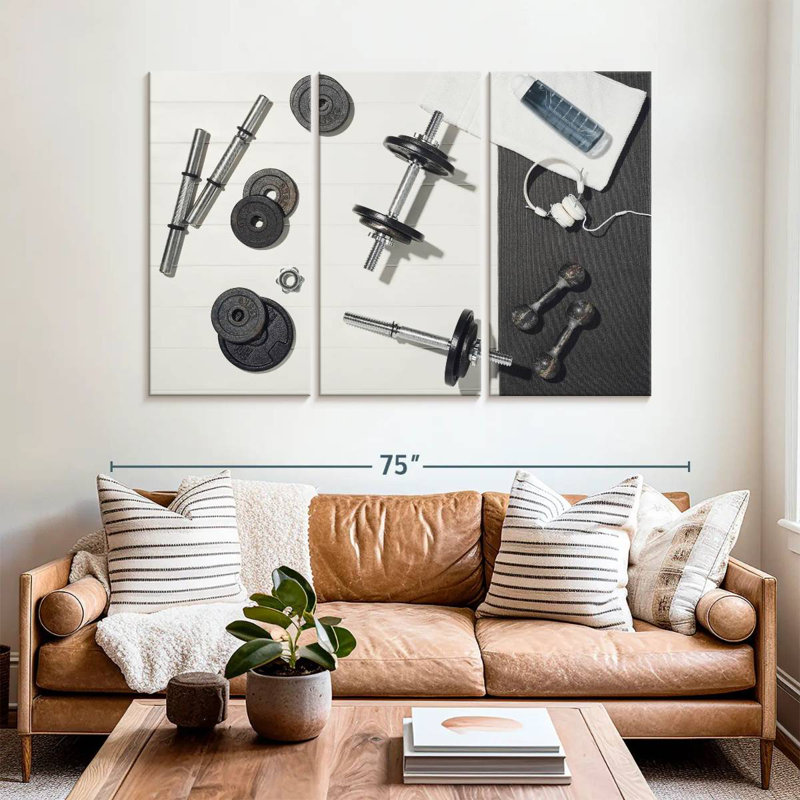 Workout Equipment, 42" H x 65" W