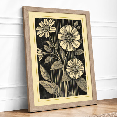 Daisy Study Botanical - Framed Print