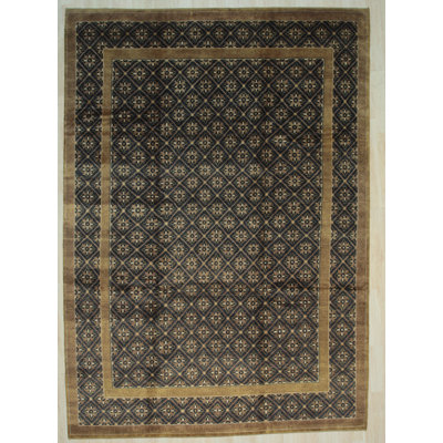 Riverrock Vibrant Brown Hand Knotted Wool Transitional All Over Handmade Area Rug