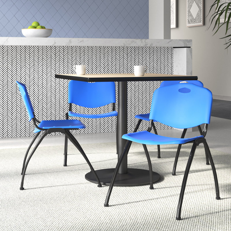 Dining room table Mode Breakroom, Noir, Naturel, H 29 po x L 30 po x l 30 po