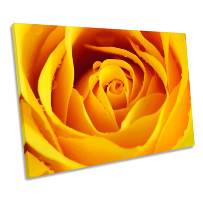 Yellow Rose Floral Flower - Wrapped Canvas Print