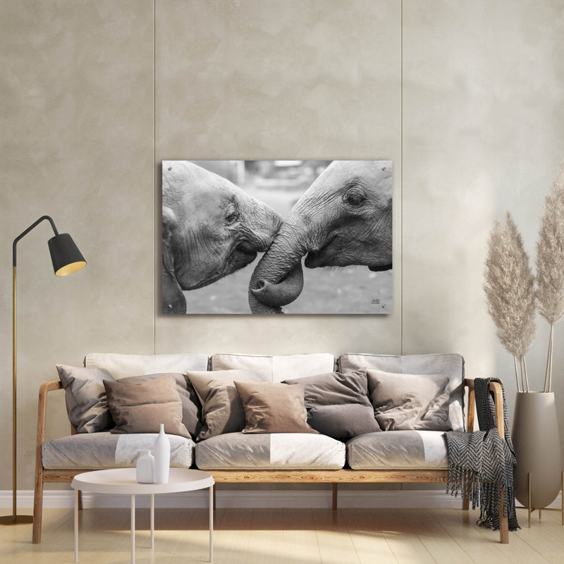 Art mural en verre épique «Besties» par Max Blakesberg Studios, 24 po x 16 po, H 16 po x l 24 po