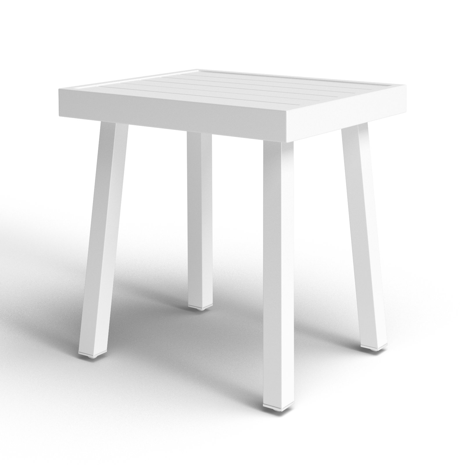 Armando 20" Patio Side Table, White