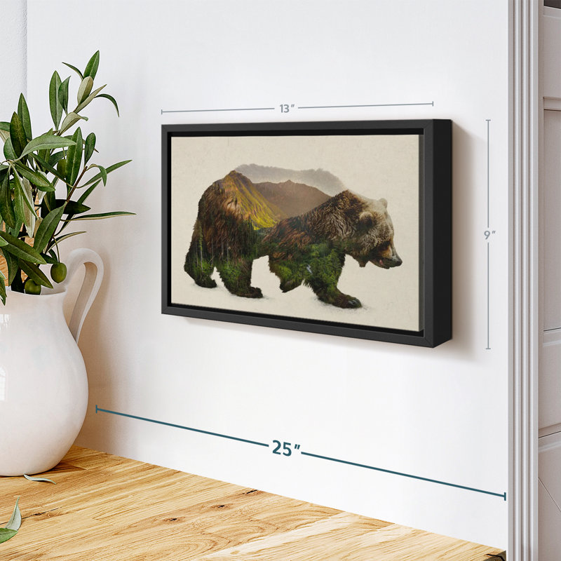 Impression sur toile North American Brown Bear, H 9 po x l 13 po