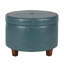 Repose-pieds rond en similicuir avec rangement l 24 po Breyonce-22111158