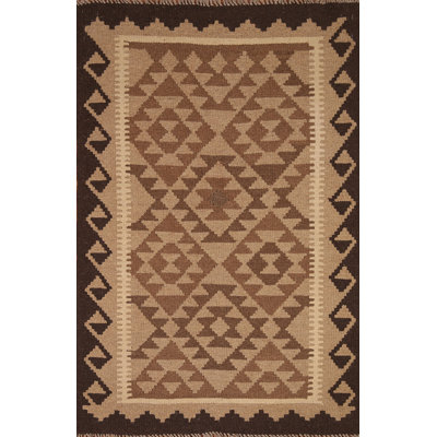 Reversible Kilim Wool Area Rug 3x5
