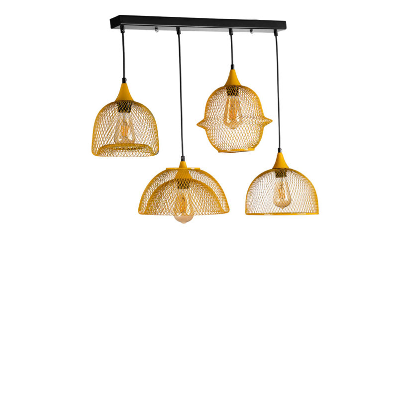Lustre, Moutarde / Noir