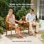 Solid Wood Acacia Outdoor Bench