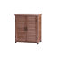 Banc de rempotage avec armoire de rangement et plateau de table pour patio extérieur