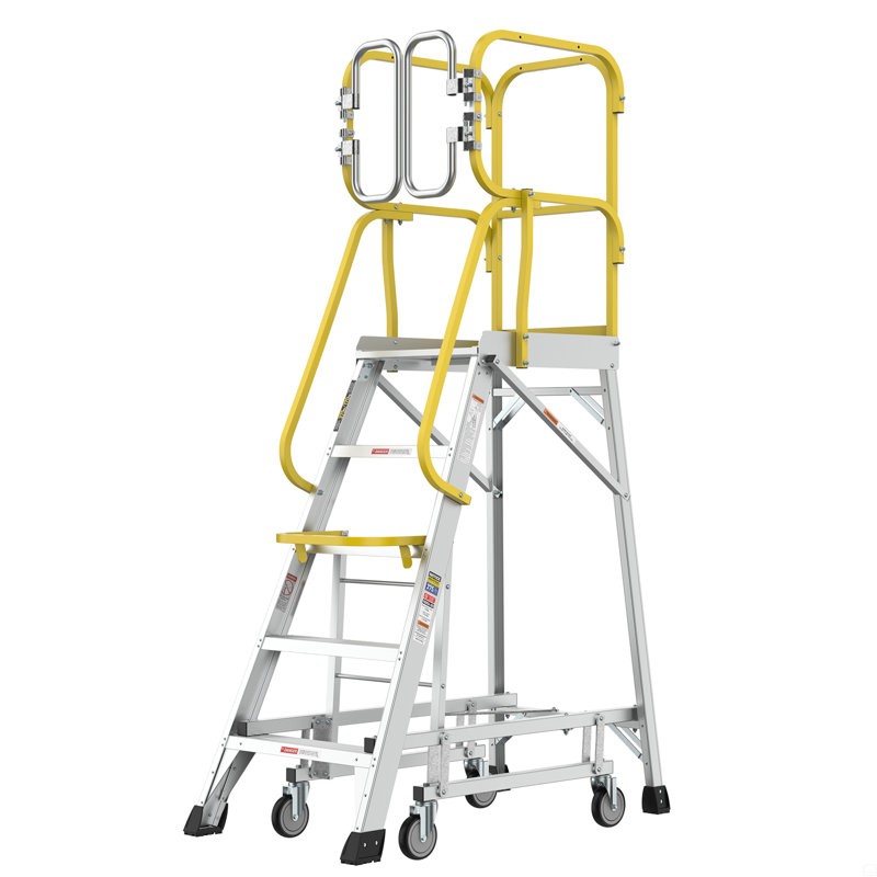 Échelle plateforme en aluminium à 5 marches 375 lb