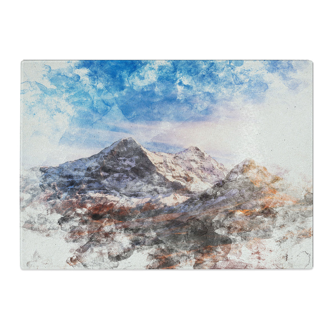 Tempered Glass Mountains in Switzerland Chopping Board