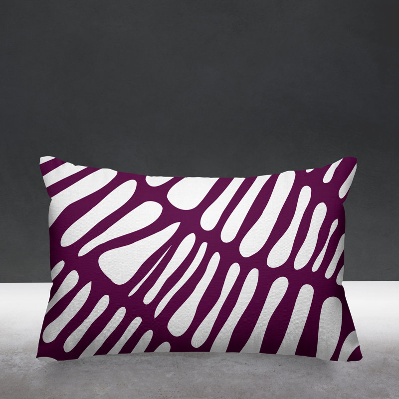 Housse de coussin rectangulaire pour l'extérieur Tribal, Violet