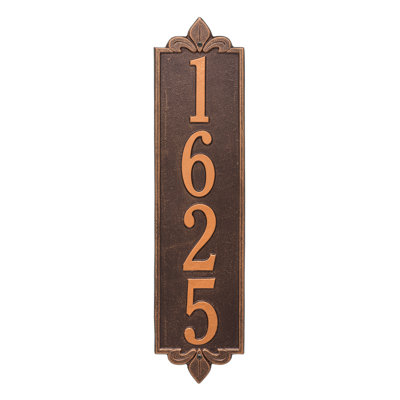 Plaque d'adresse murale personnalisée sur 4 lignes Lyon