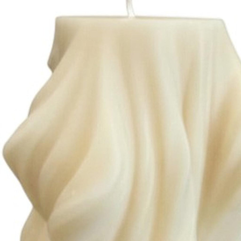 Bougie torsadée blanche 4 po