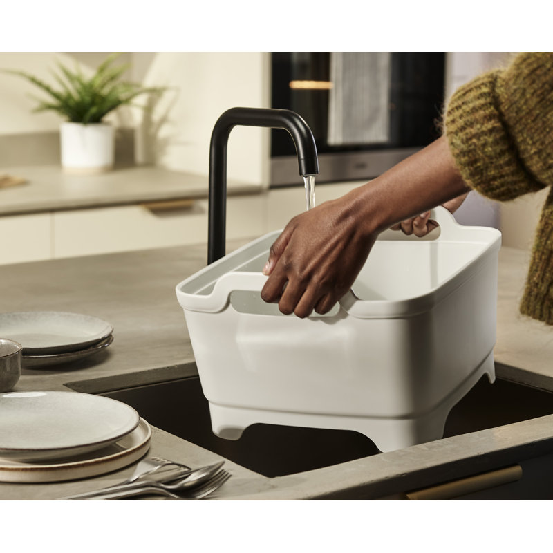 Joseph Joseph Wash&Drain Washing-up Bowl with Carry Handles, Stone