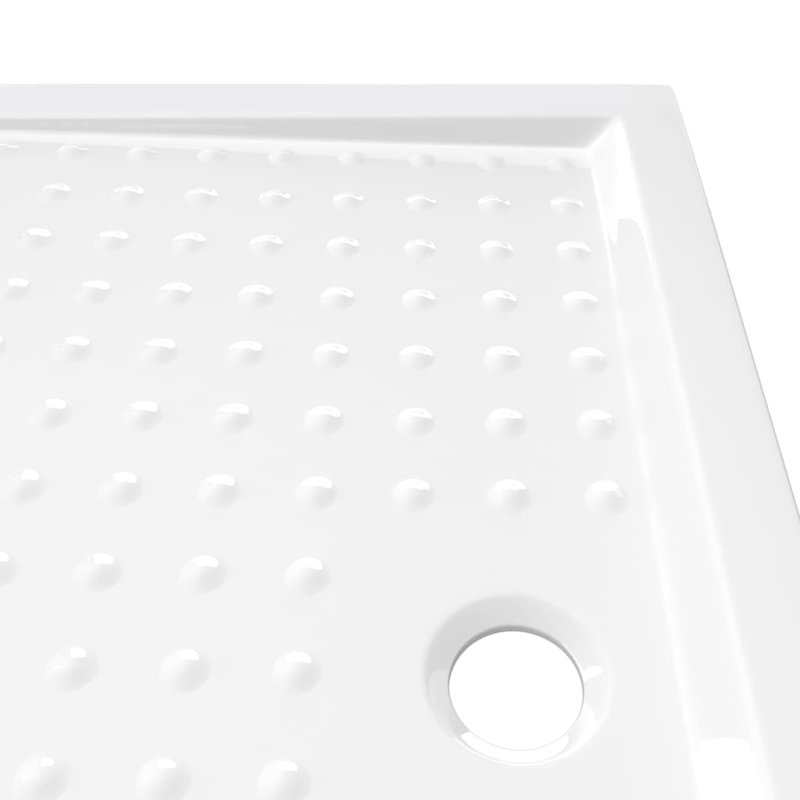 Jaimes Plastic Shower Tray - White, Centre, 4cm H x  100cm W x 70cm D