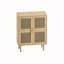 Armoire de rangement 4 portes en maille de rotin