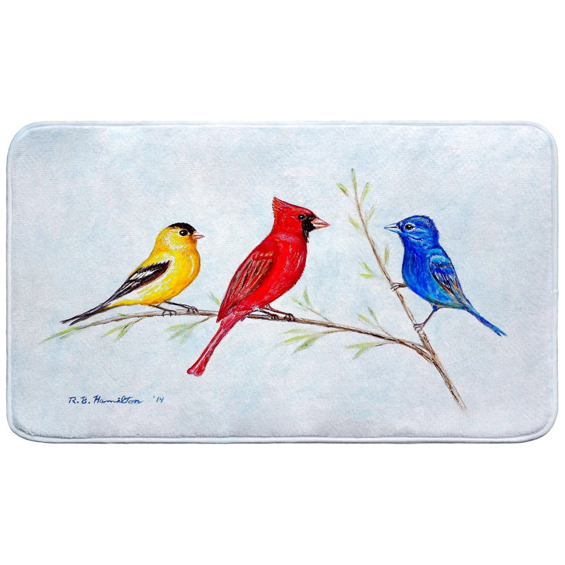 Tapis de bain Three Birds, L 30 po x l 18 po