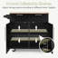 Kitchen Island Cart Rolling Storage Trolley With Towel Rack And Drawer