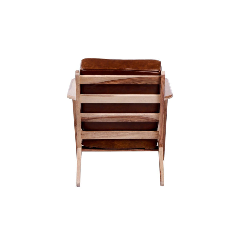 Fauteuil en cuir fleur 28 pouces, Cuir véritable naturel